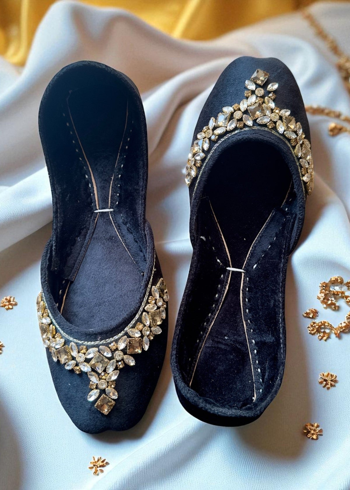 Ladies Mirror Work Velvet Khussa Online in Dubai UAE Abudhabi Ajman Sharjah