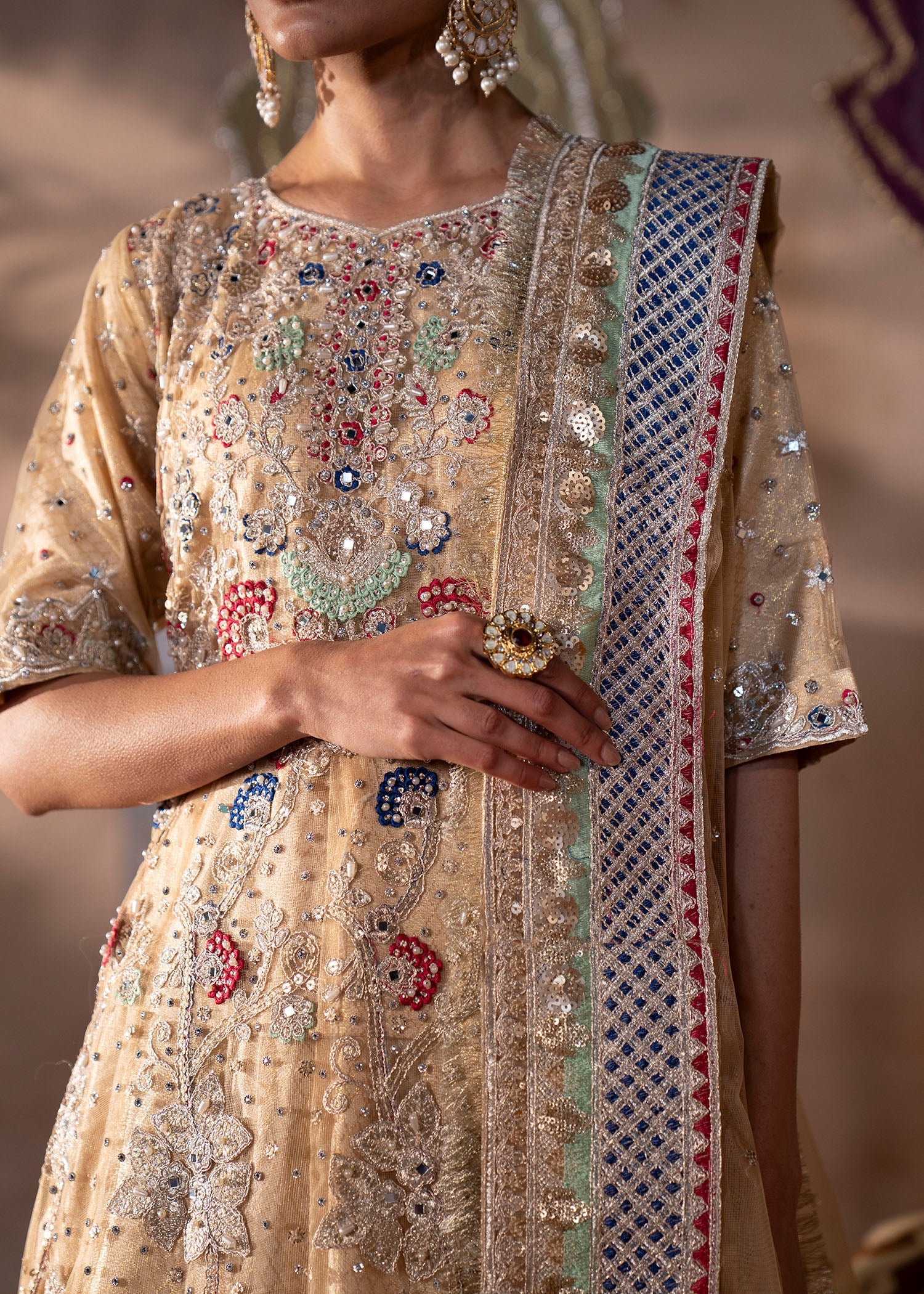 Ladies Multi Net Partywear Pakistani Suit Online in KSA Riyadh Saudi Arabia Oman Bahrain Qatar
