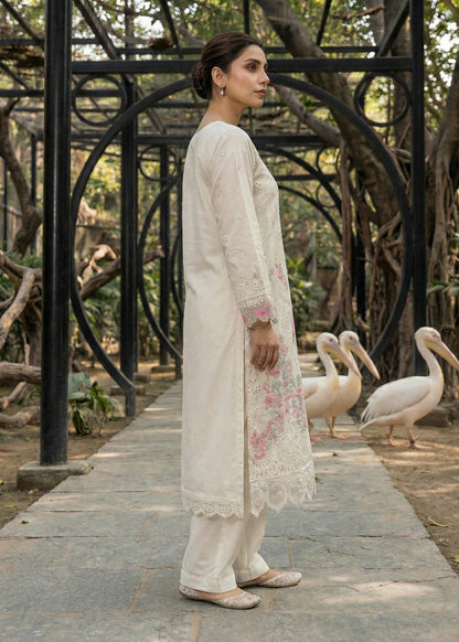 Ladies Off-White Cotton Embroidered Kurta Suit Online in Sri Lanka India Australia