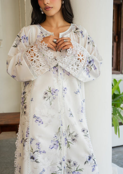 Ladies Off-White Embroidered Lawn Suit Online in Sri Lanka India Australia
