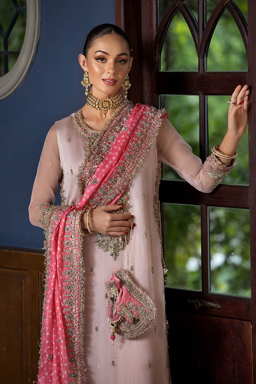 Ladies Partywear Gloss Silk Sharara Online in UK USA Canada