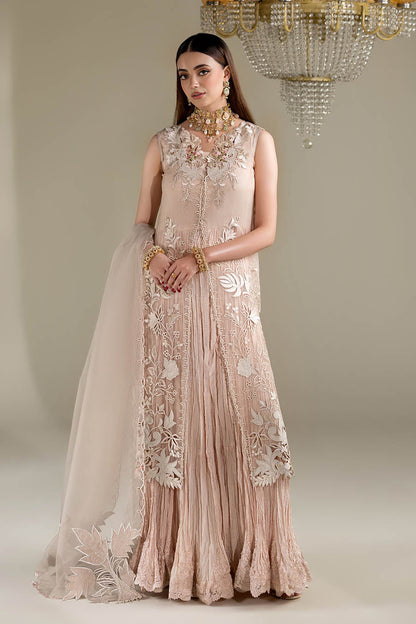 Ladies Pastel Pink Maxi Dress with Dupatta Online in UK USA Canada