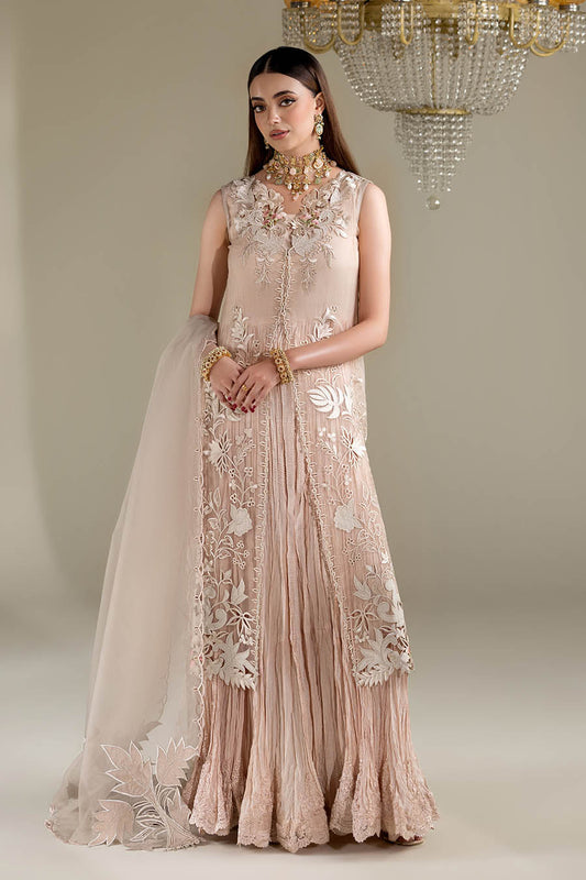 Ladies Pastel Pink Maxi Dress with Dupatta Online in UK USA Canada