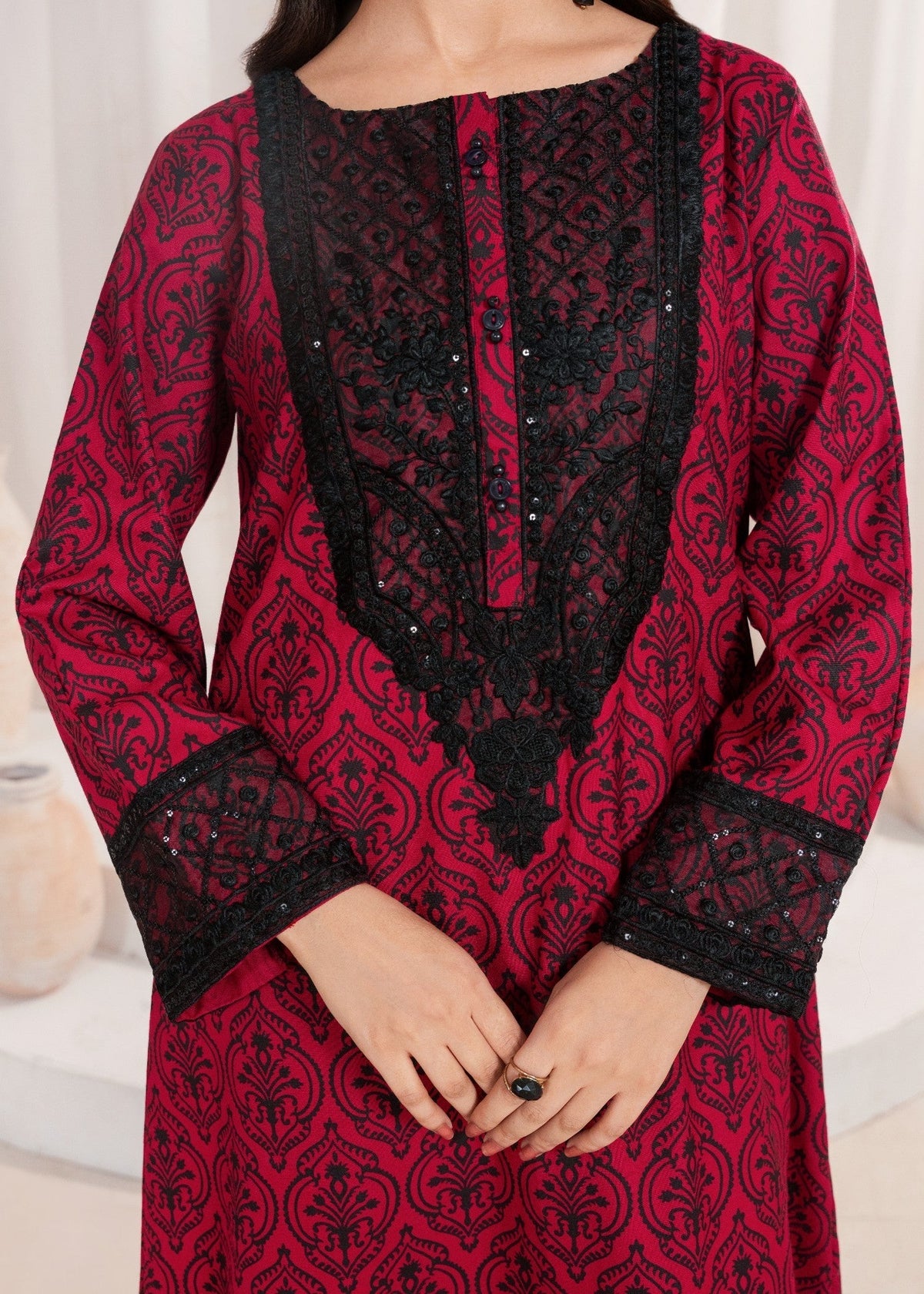 Ladies Patchwork Khaddar Kaftan Online in UK USA Canada