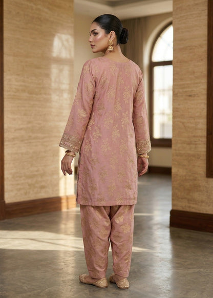 Ladies Peach Embroidered Shalwar Kameez Online in UK USA Canada