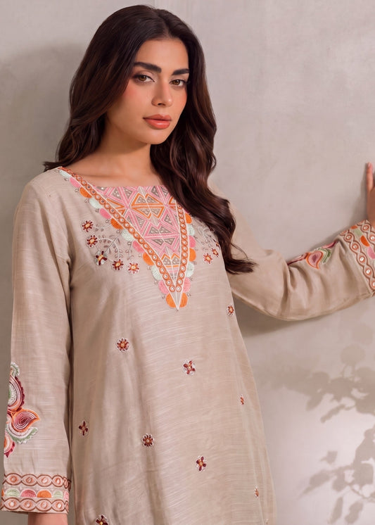 Ladies Pearl White Embroidered Kaftan Online in UK USA Canada