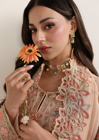 Ladies Pink Chiffon Salwar Kameez Online in KSA Riyadh Saudi Arabia Oman Bahrain Qatar