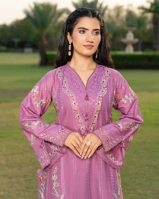 Ladies Pink Heavy Embroidered Shalwar Kameez Online in UK USA Canada