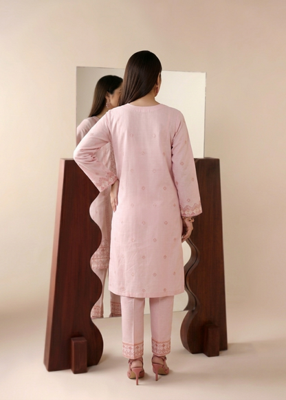 Ladies Pink Lawn Festive Wear Suit Online in UK USA Canada