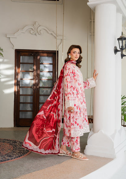 Ladies Pink Lawn Suit Embroidered Online in UK USA Canada