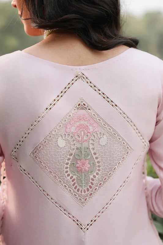 Ladies Pink Lawn Unstitched Salwar Suit Online in UK USA Canada