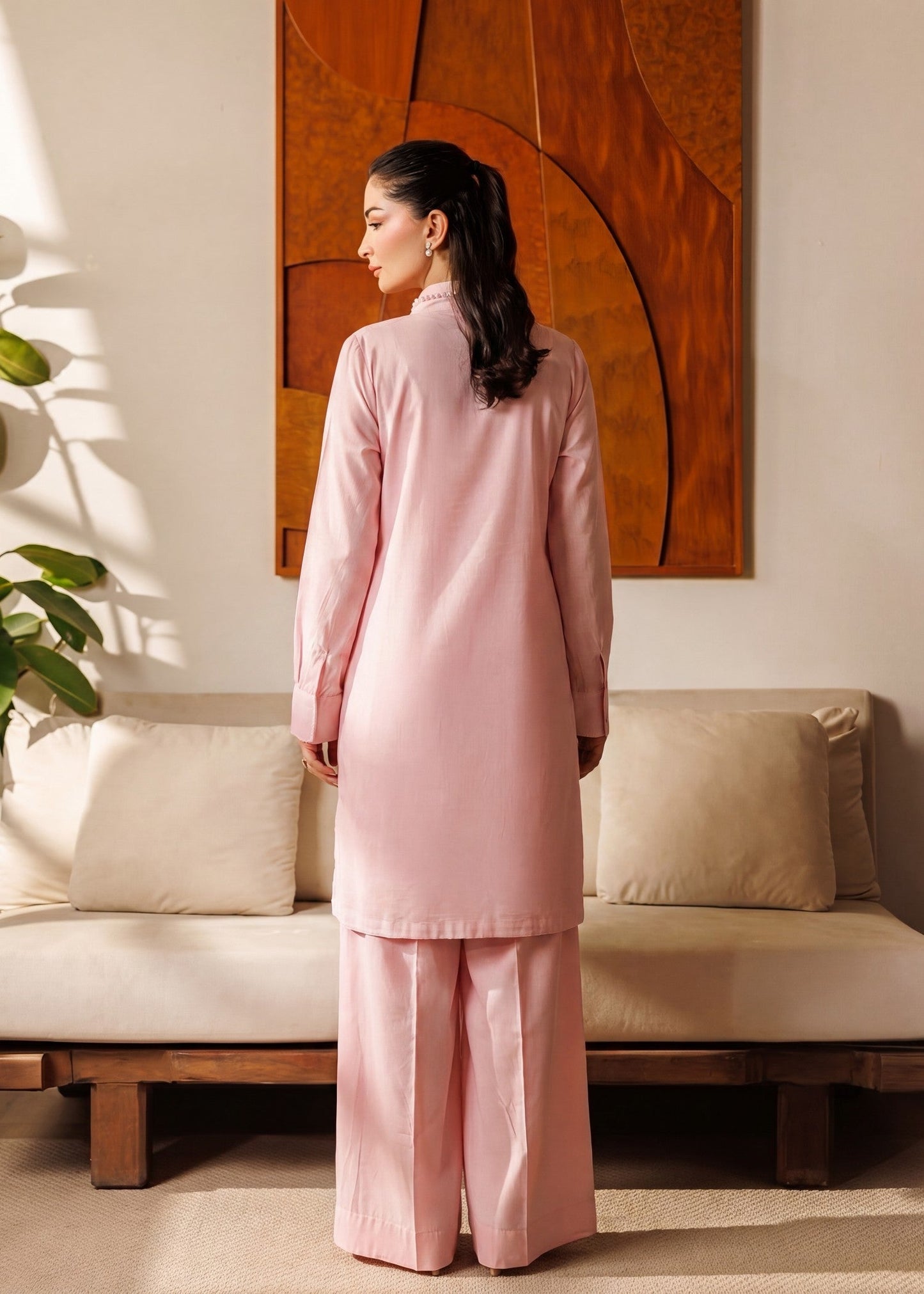 Ladies Pink Tassel Lawn Salwar Kameez Online in KSA Riyadh Saudi Arabia Oman Bahrain Qatar