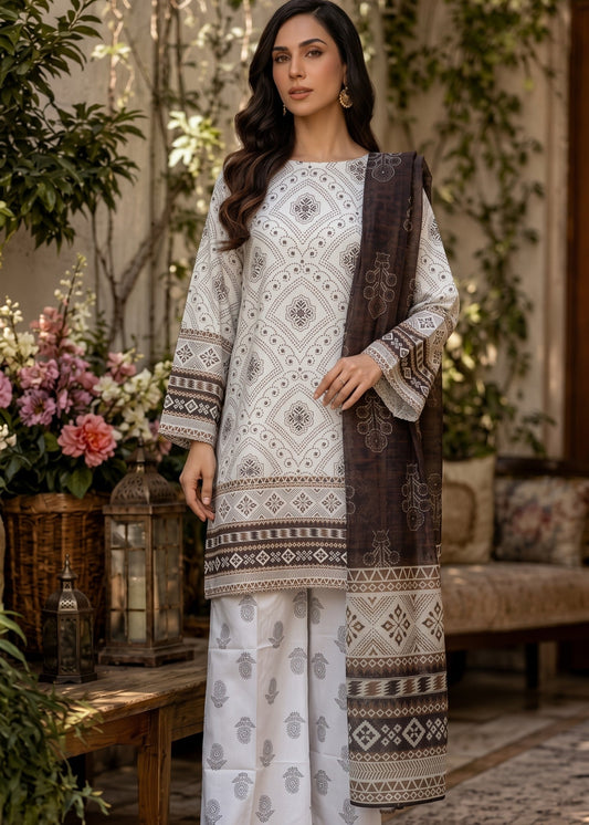 Ladies Poly Lawn Printed Shalwar Kameez Online in UK USA Canada