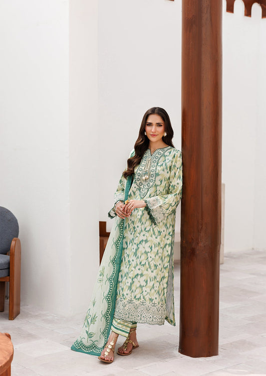 Ladies Printed Embroidered Lawn Shalwar Kameez Online in UK USA Canada