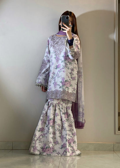 Ladies Printed Lawn Gharara Online in Sri Lanka India Australia