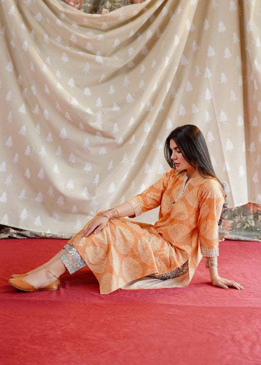 Ladies Printed Lawn Kurta Set Online in UK USA Canada