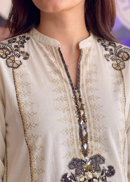 Ladies Printed Linen Kurta Set Online in KSA Riyadh Saudi Arabia Oman Bahrain Qatar