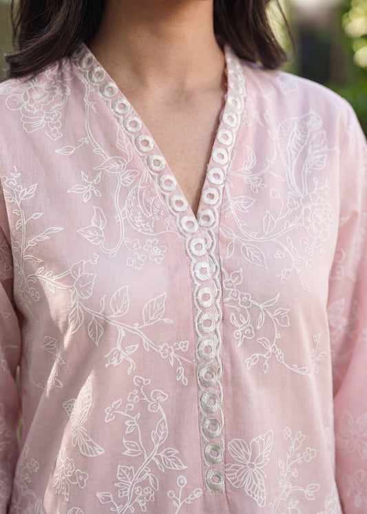 Ladies Printed Pink Shalwar Kameez Online in UK USA Canada