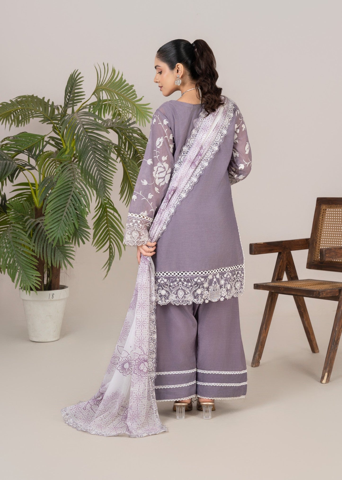 Ladies Purple Adda Work Farshi Shalwar Kameez Online in UK USA Canada