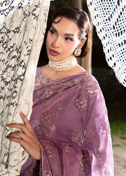 Ladies Purple Ash Lawn Kurta Dupatta Online in UK USA Canada