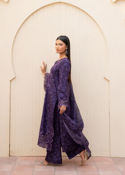 Ladies Purple Heart Khaddar Salwar Kameez Winter Wear Online in KSA Riyadh Saudi Arabia Oman Bahrain Qatar