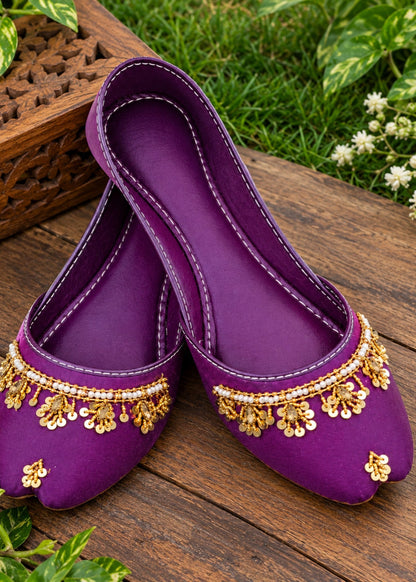 Ladies Purple Khussa for Eid and Weddings Online in UK USA Canada