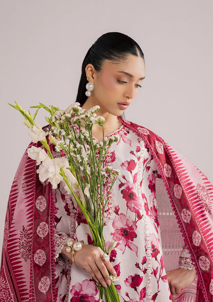 Ladies Raspberry Pink Lawn Kurta with Trouser Online in UK USA Canada