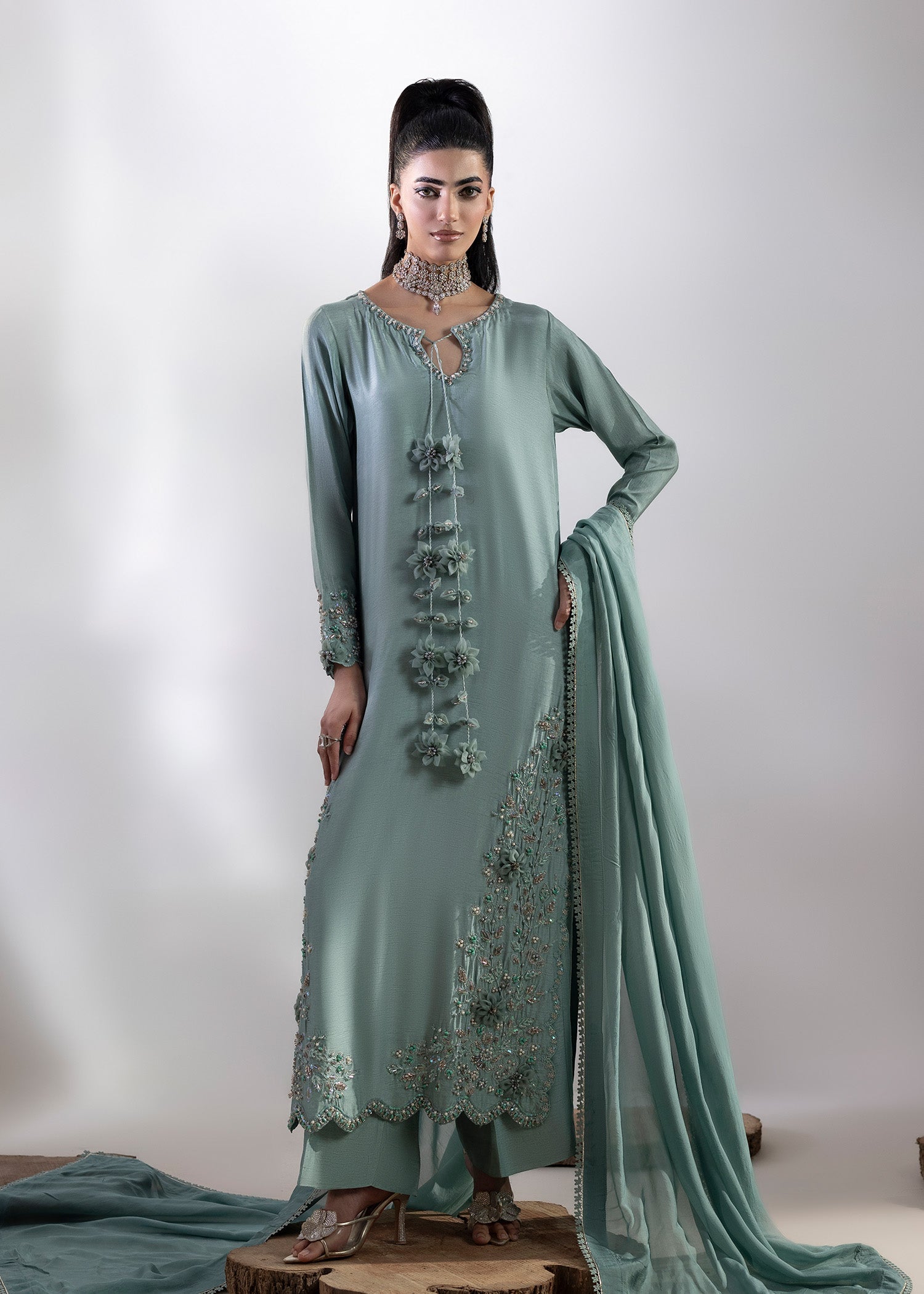 Ladies Raw Silk Partywear Pakistani Suit Online in Dubai DXB UAE Abudhabi Meena Bazaar