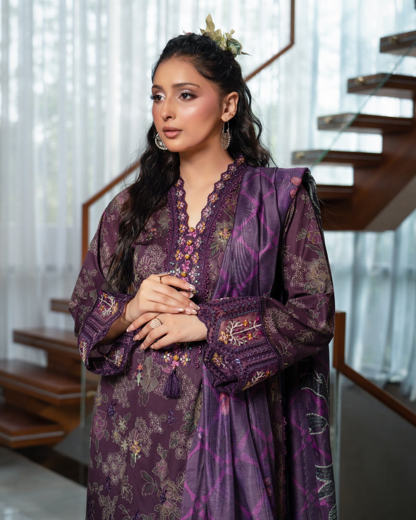 Ladies Ready to Wear Digital Printed Suit Online in UK USA Canada