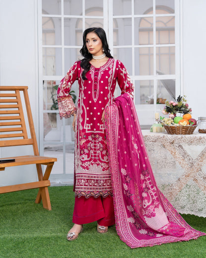 Ladies Ready to Wear Embroidered Lawn Salwar Suit Online in UK USA Canada