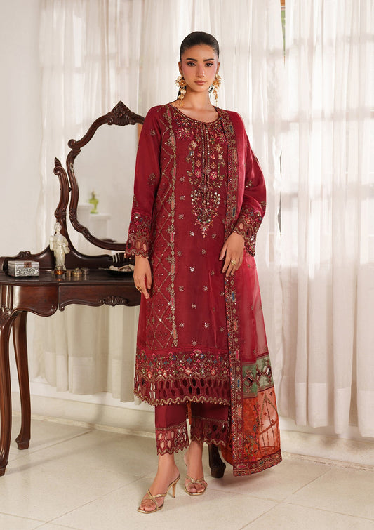 Ladies Red Embellished Organza Shalwar Kameez Online in Sri Lanka India Australia