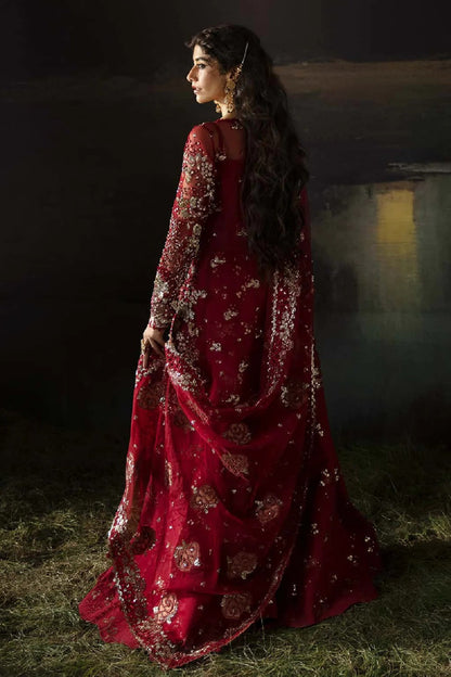 Ladies Red Embellished Organza Sharara Dress Online in UK USA Canada