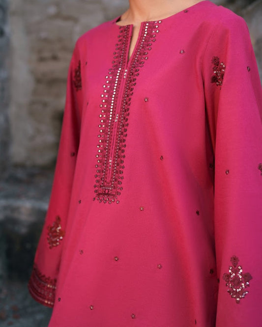 Ladies Red Embroidered Lawn Shalwar Kameez Online in UK USA Canada