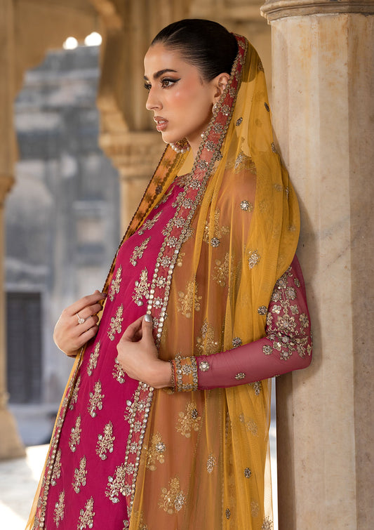Ladies Red Embroidered Net Shalwar Kameez Online in UK USA Canada