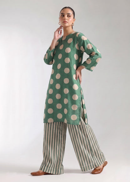 Ladies Sage Green Straight Cut Kurta Pajama Online in UK USA Canada