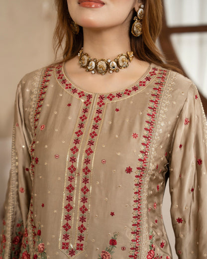 Ladies Shamoz Silk Embroidered Pakistani Salwar Kameez Online in Sri Lanka India Australia