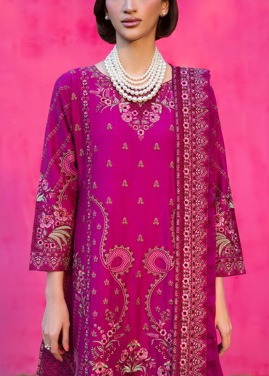 Ladies Shocking Pink Lawn Kurta Dupatta Online in UK USA Canada