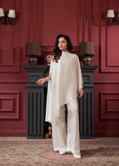 Ladies Silk Cape Style Partywear Salwar Kameez Online in UK USA Canada
