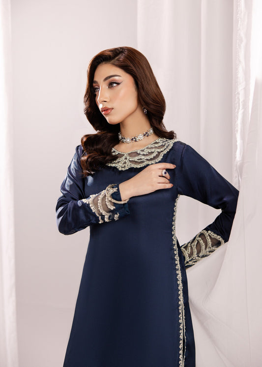 Ladies Silk Embroidered Kurta Pajama Set Online in UK USA Canada