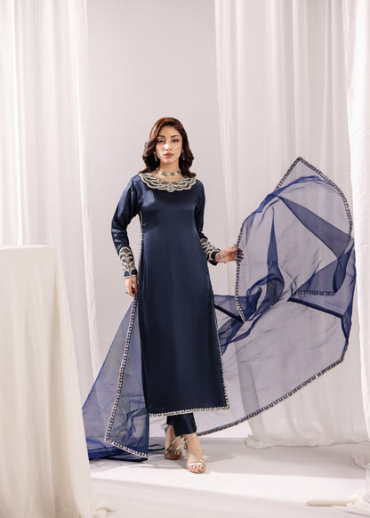 Ladies Silk Kurta Set with Adda Work Online in Dubai UAE Abudhabi Ajman Sharjah