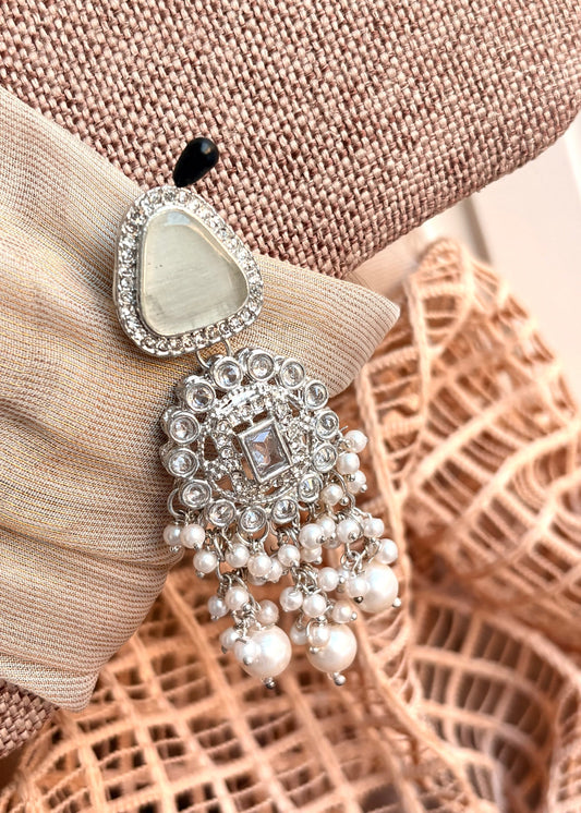 Ladies Silver Choker Set for Evening Wear Online in UK USA Canada