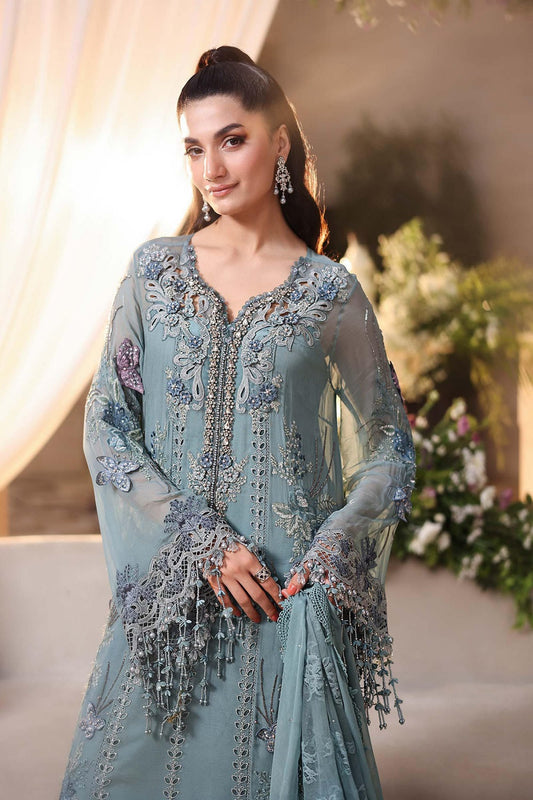 Ladies Sky Blue Chikankari Shalwar Kameez Online in UK USA Canada