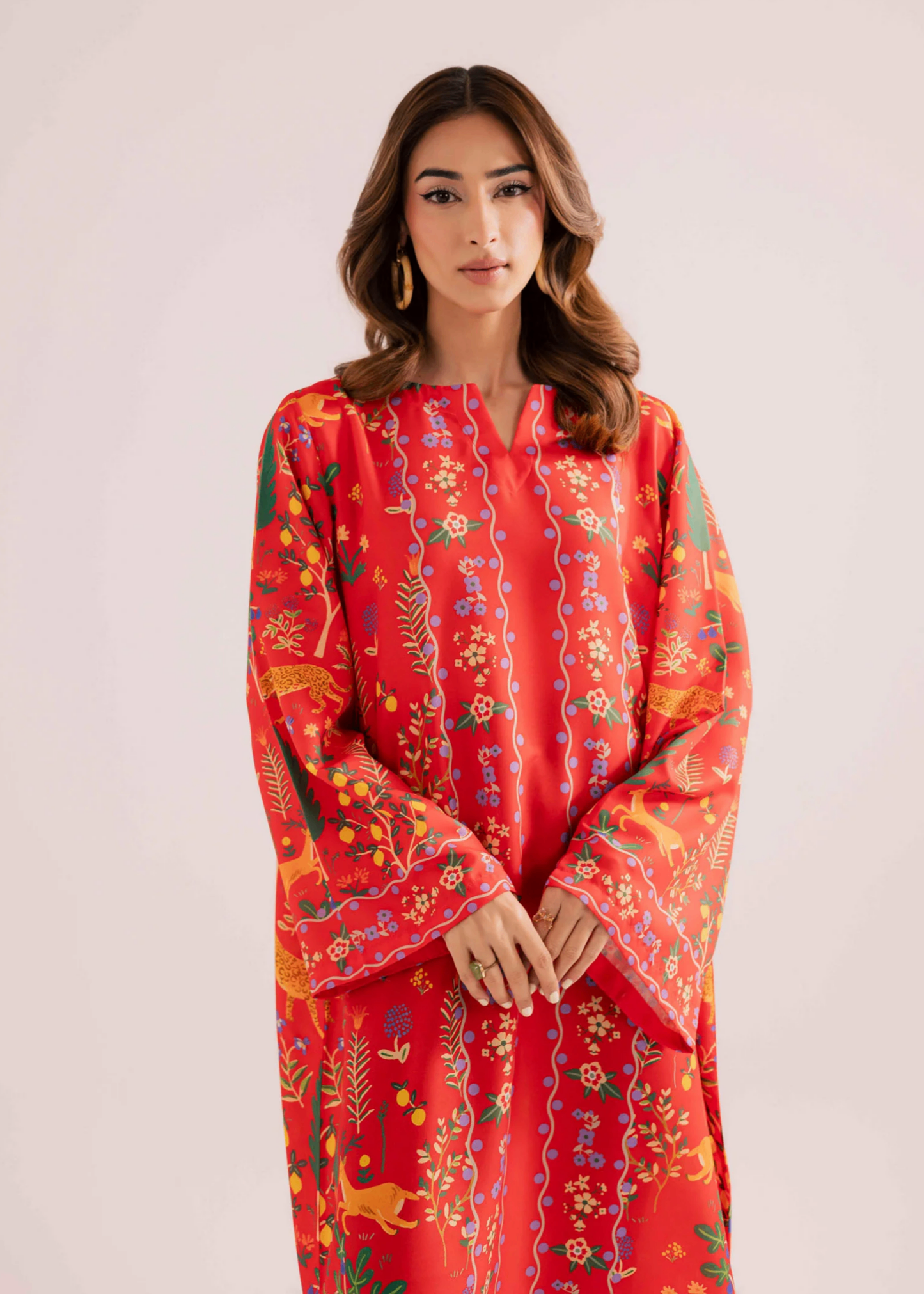 Ladies Stitched Raw Silk Kaftan Online in UK USA Canada