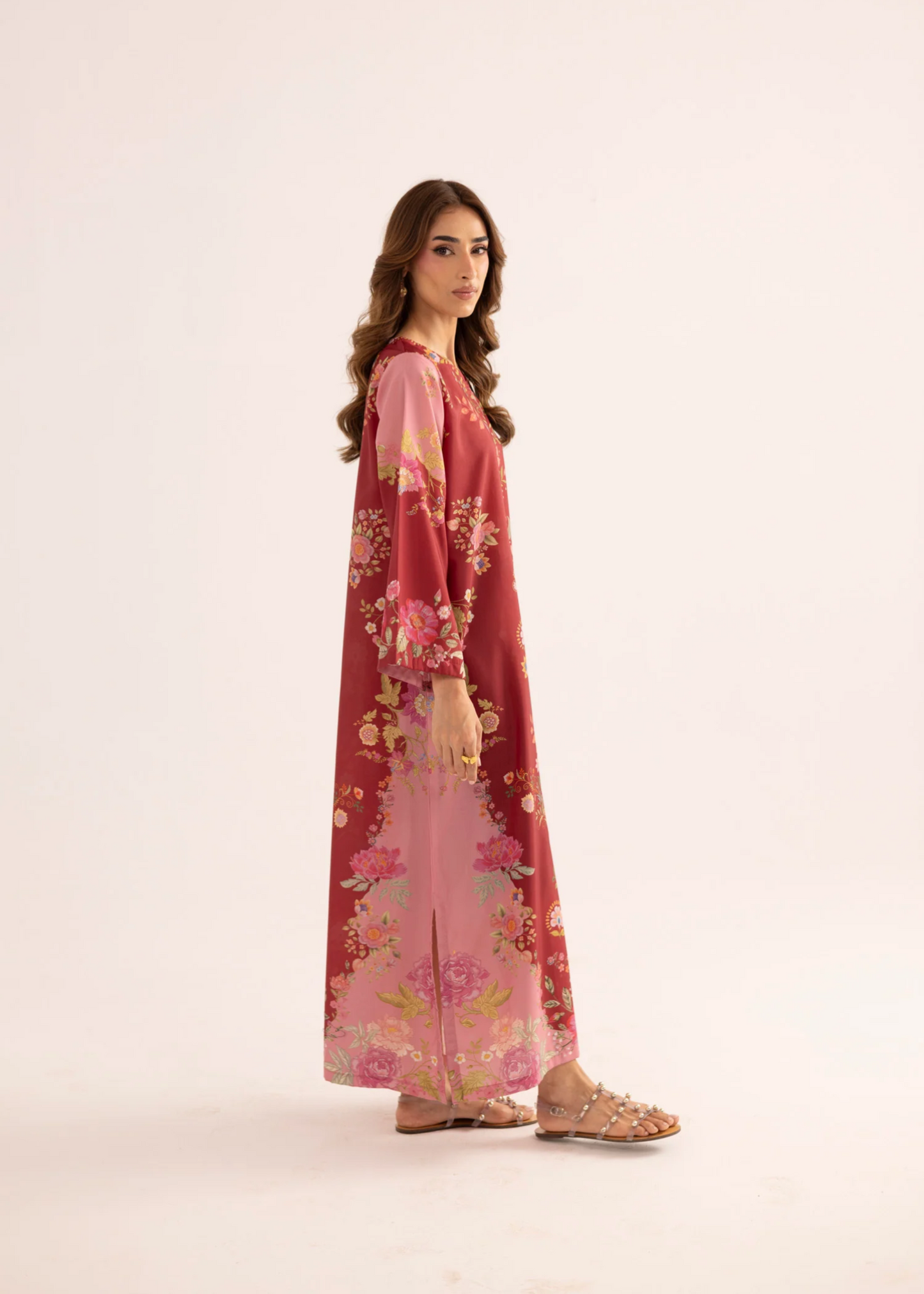 Ladies Sublimation Printed Silk Lawn Kaftan Online in UK USA Canada