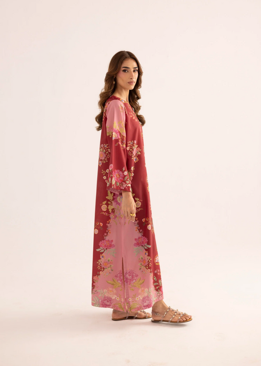 Ladies Sublimation Printed Silk Lawn Kaftan Online in UK USA Canada