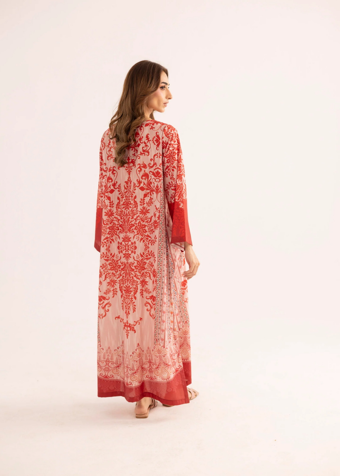 Ladies Summer Kaftan in Chili Red Online in UK USA Canada