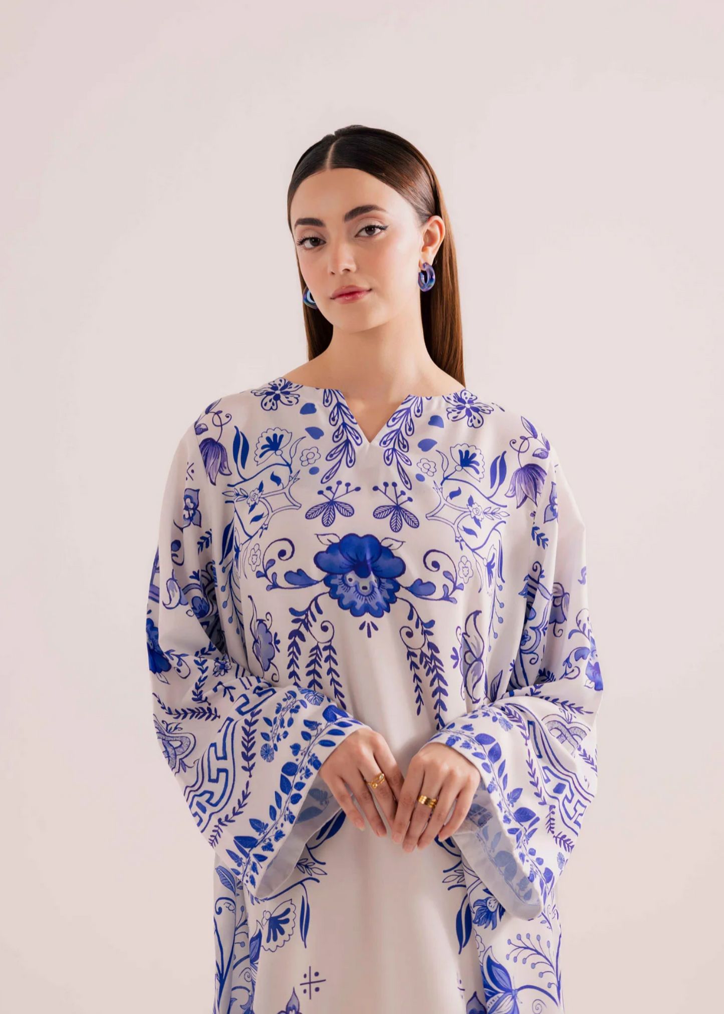 Ladies Summer Kaftan in Raw Silk Online in UK USA Canada