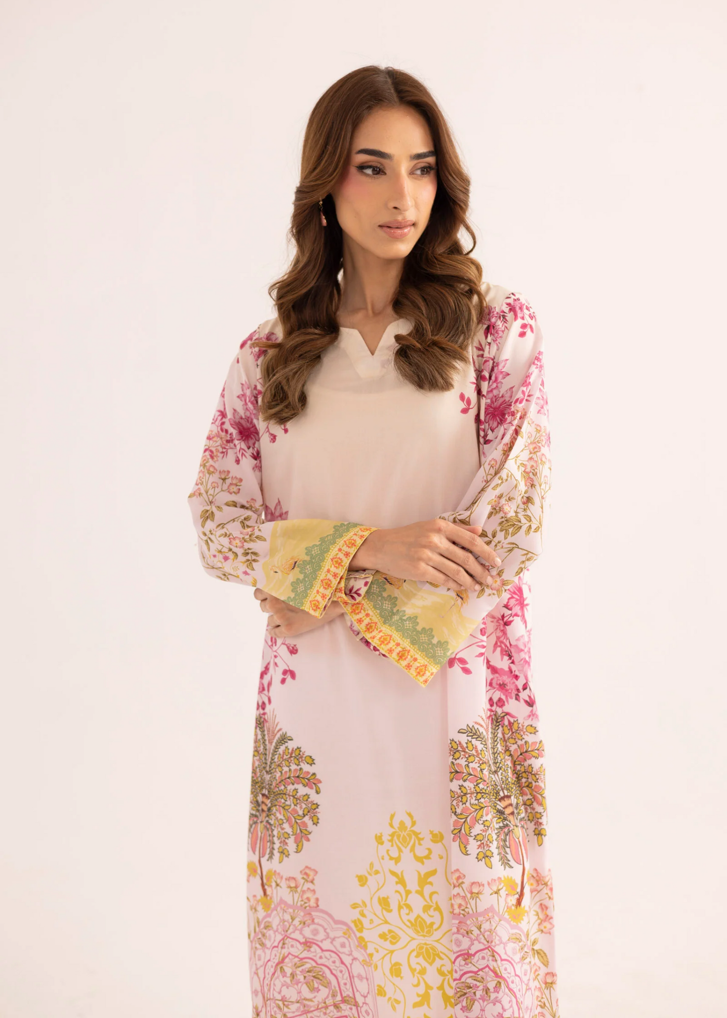 Ladies Summer Printed Lawn Kaftan Online in KSA Riyadh Saudi Arabia Oman Bahrain Qatar