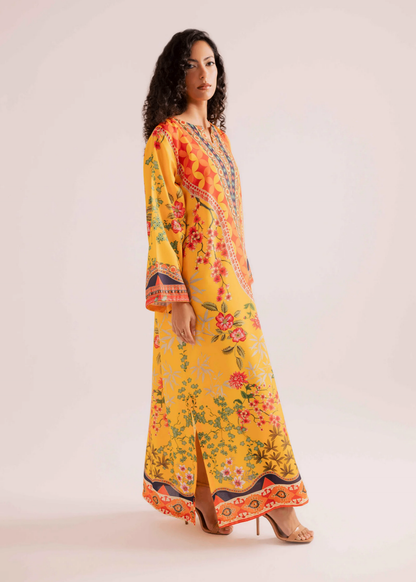 Ladies Summer Raw Silk Kaftan Online in UK USA Canada