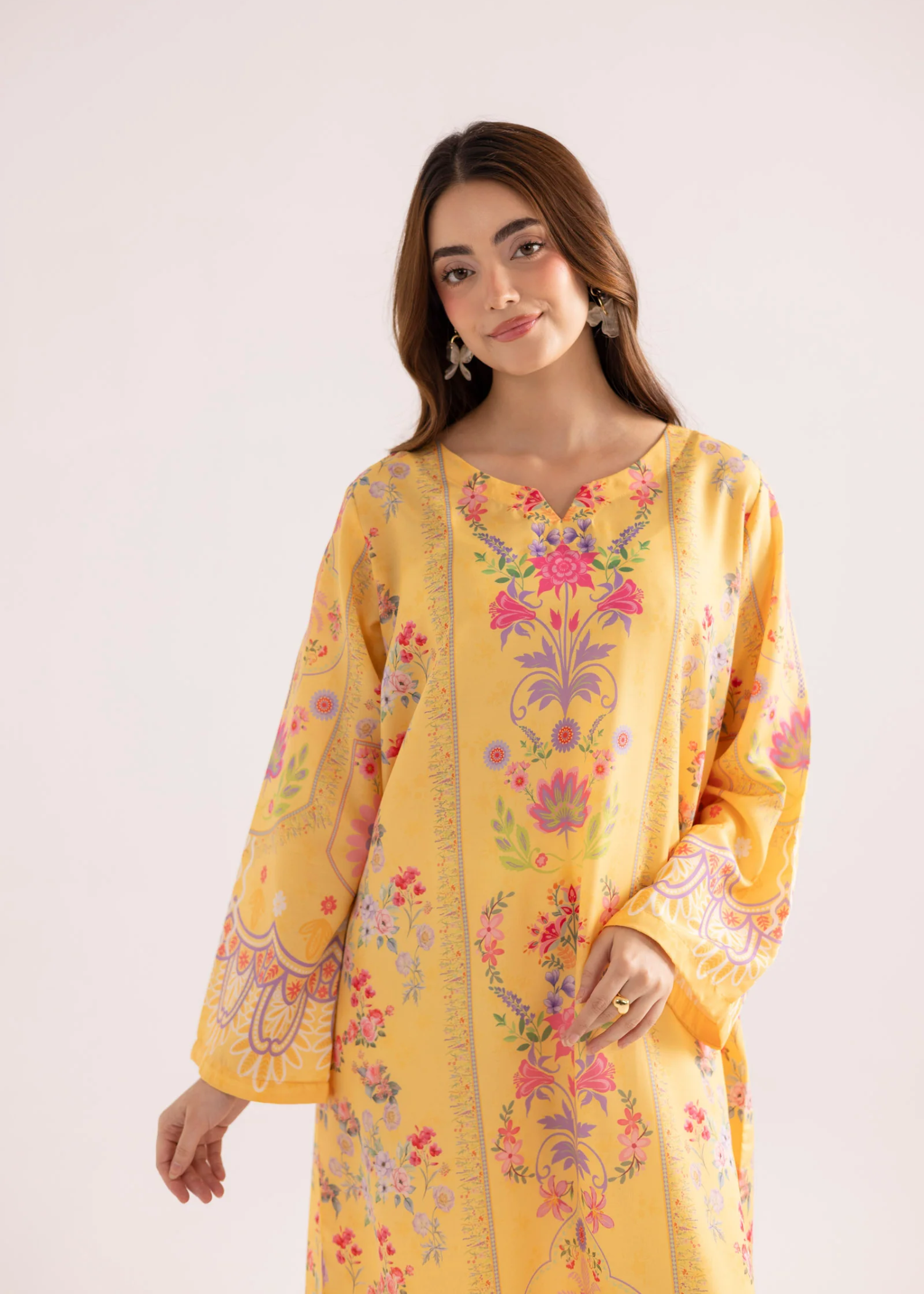 Ladies Summer Wear Silk Lawn Kaftan Online in UK USA Canada